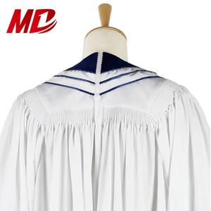 Túnicas de clérigo de iglesia personalizadas hechas a mano con pliegues frontales, bordado de cruz, estilo obispo, con mangas acampanadas forradas - Product Image 2