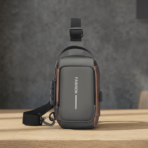 <b>Waterproof</b> Anti-Theft Fashion Men's Chest <b>Bag</b>-Shoulder <b>Bag</b> Crossbody <b>Sling</b> PU/Nylon/Polyester Zipper Travel Outdoor - Product Image 2