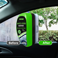 JSTREE Limpiador Antivaho 120ml, Agente Antivaho para Vidrios con Cepillo Aplicador, Desempañador Ergonómico para Parabrisas de Coche, Sin Niebla