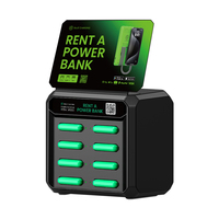 Borne de Recharge Libre-Service 8 Emplacements avec Affichage, Location de Power Banks, Station de Recharge Rapide pour Téléphones Mobiles