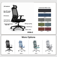 Silla de Oficina Ergonómica de Malla al por Mayor, Silla Giratoria con Ruedas y Altura Ajustable, con Respaldo Transpirable para Oficina en Casa