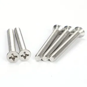 DIN 965 Stainless Steel 304 316 Flat Head Cross Recessed Bolts GB819 Countersunk Head Machine Phillips Screw