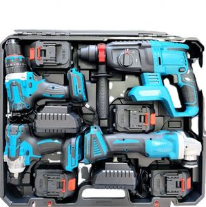 Oem/ODM nhà máy trực tiếp 21V công nghiệp không dây 4-in-1 cờ lê khoan góc máy xay thiết lập thuận tiện không chổi than dụng cụ cầm tay - Product Image 1