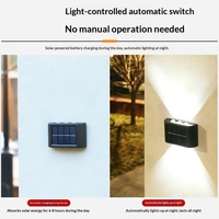 Combinaison de six lampes solaires, étanches et dotées de fonctions d'éclairage, avec batteries amovibles.