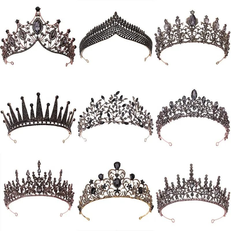 Bulk Princess Rhinestone Crystal Beauty Custom Grote Pageant Queen Miss World Kroon En Tiara