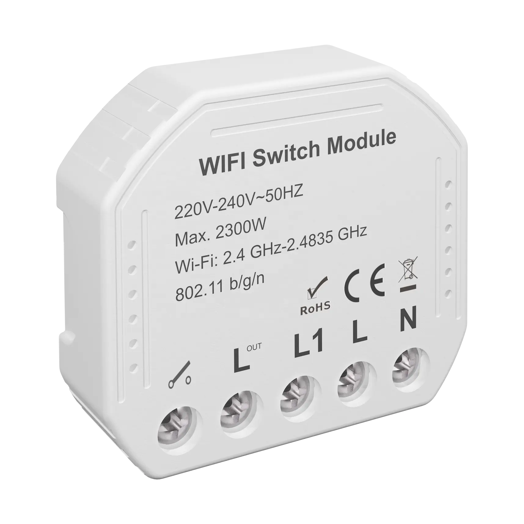 ระบบอัตโนมัติในบ้านรับประกัน3ปี220โวลต์ขนาดกะทัดรัด EU UK มาตรฐาน WiFi โมดูลสวิตช์ไฟพร้อมปลอกพีซีสีขาวสำหรับสวิตช์ติดผนัง