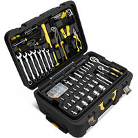 Ensemble d'outils de réparation automobile Good King entièrement équipé, 318 pièces, en acier au chrome-vanadium, avec valise à roulettes, douilles combinées, clé à double usage