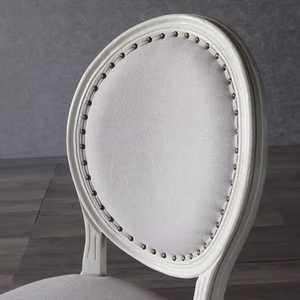 American Style White Color Princess <strong>Dresser</strong> <strong>Chair</strong> Retro Vintage Round Back Solid Wood Luxury Dinning <strong>Chairs</strong> - Product Image 2