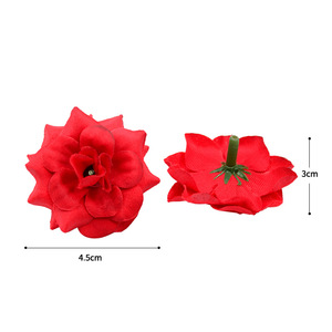 Dongchen Crafts Simulated Velvet Rose Flowers Colorful Silk Flower Hair Accessories <b>For</b> Hairpins Decorative <b>Hats</b> <b>Wedding</b> Props - Product Image 5