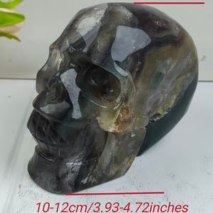 विभिन्न प्रकार के प्राकृतिक रंगीन फ्लोराइट हैंड नक्काशीदार खोपड़ी और खोपड़ी के गहने, लगभग 1.12 kg/pcs - Product Image 2