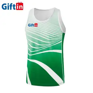 All'ingrosso sport Race marathon Training poliestere full Printing vest Running canotta a sublimazione canotta con Design personalizzato