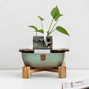 Circulating Water Decoration Running Water Moonlight <strong>Small</strong> <strong>Fish</strong> tank Coffee Table Aquarium Ceramics <strong>Fish</strong> <strong>Pond</strong> - Product Image 1
