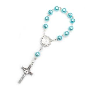 Chapelet automobile d'une décennie, bracelet catholique, crucifix, cadeau de la <span class=keywords><strong>Divine</strong></span> Miséricorde, chapelet de prière, baptême, fête de baptême - Product Image 3