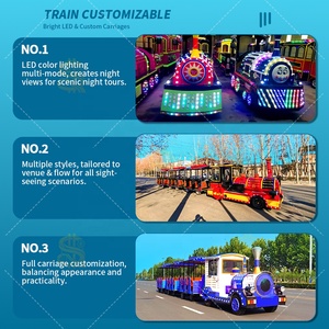 Train sans rails attrayant pour extérieur, type locomotive, pour aires de jeux publiques, jardins et centres commerciaux, idéal pour le tourisme, neuf, à vendre - Product Image 4