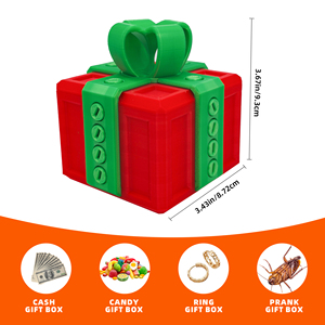 Scatola Regalo Quadrata Stampata in 3D con Coperchio a Cuore e Fiocco, Contenitore per Gioielli e Caramelle in PLA, Decorazione da Scrivania per le Festività - Product Image 2