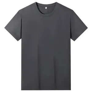 High Quality Custom Screen Printing Short Round Neck Blank 100% Cotton Plain T Shirt For Men
