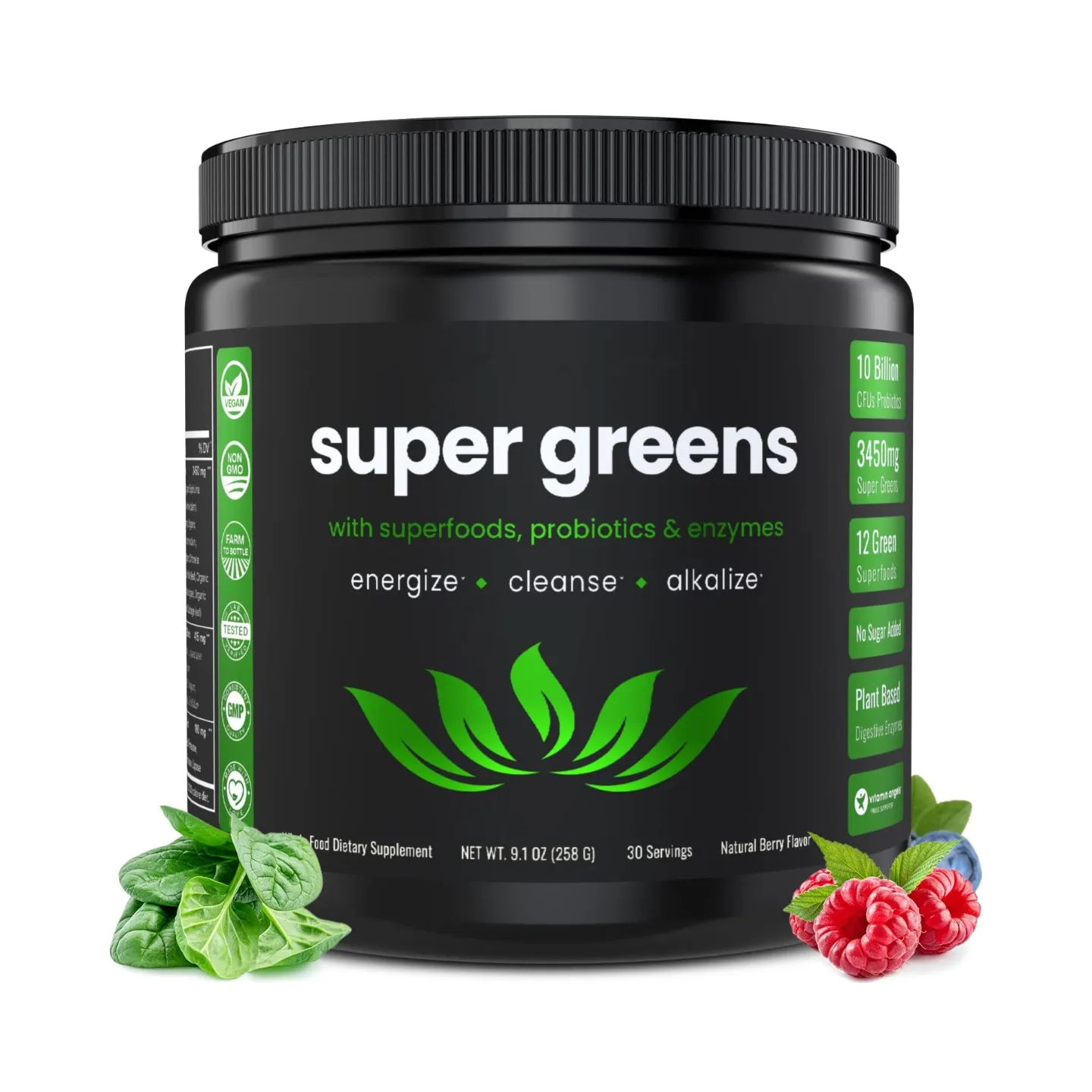 Super green power 20+ organic vegetarian mixed antioxidant clean&green energy support digestive superfood blend