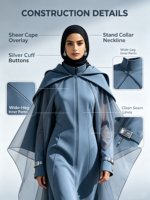 Abaya musulmane élégante brodée sur mesure, vert foncé, avec strass, manches longues, robe de soirée modeste pour l'été et l'automne, mariage, Eid, Ramadan