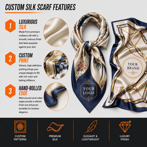 <span class=keywords><strong>Foulard</strong></span> Quadrato in <span class=keywords><strong>Seta</strong></span> di Gelso Premium Personalizzato per Donne, Motivo Botanico <span class=keywords><strong>Verde</strong></span>, Morbido e Traspirante, Pronto per Regalo - Product Image 3