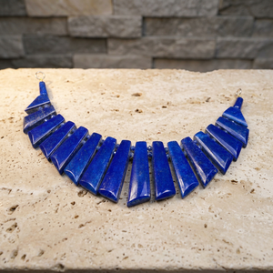 Collar de Piedras Preciosas de Lapislázuli Azul Natural con Corte Elegante, Venta al por Mayor - Product Image 3