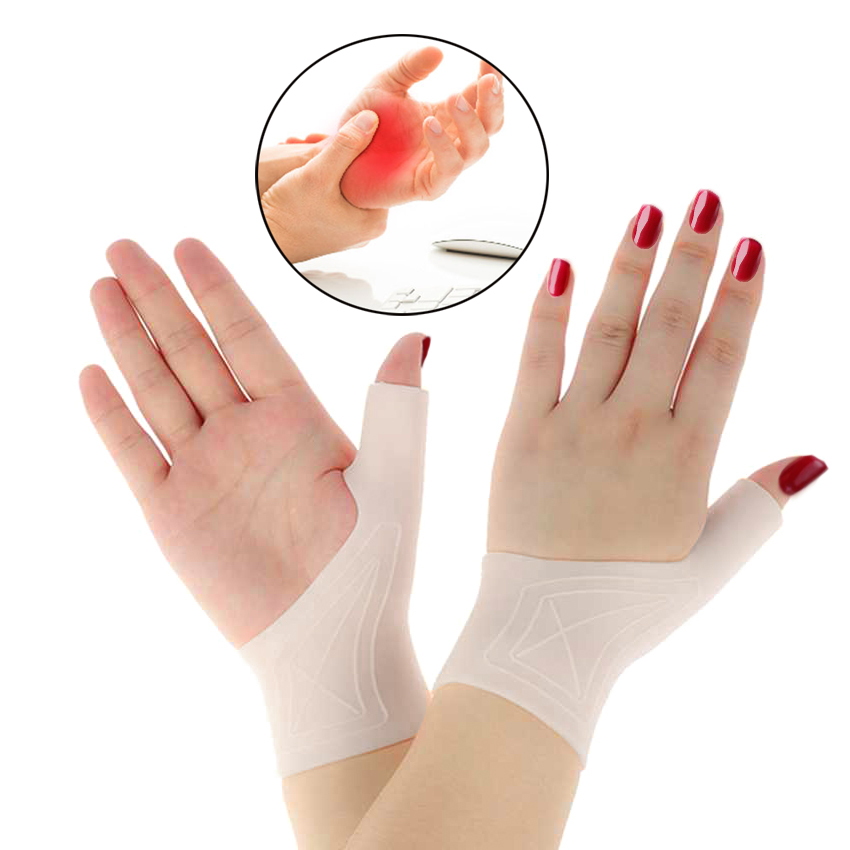 Гелевый бандаж на запястье и большой палец, бандаж на запястье для поддержки артрита, ревматизма, запястного туннеля, силиконовый бандаж на большой палец HA00589