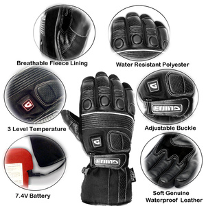 Gants chauffants rechargeables en fibre de carbone OEM pour moto avec 3 niveaux de chaleur - Product Image 2