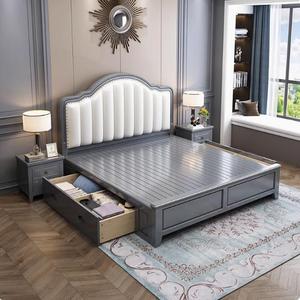2026 Neue Modelle Neuestes Design Luxus Modernes Schlafzimmermöbel Holz Doppelbett King Size mit Stauraum - Product Image 5