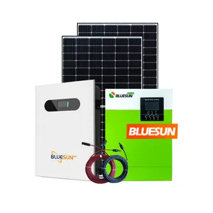 Bluesun 5kw inverter solare 5.5kw sistema solare off grid kit pannello solare con batteria e inverter