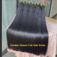Cheveux Vierges Indiens Vietnamiens Double Trame Raides Qualité 12A 100% Humains Non Traités Bruts, Lots de Mèches