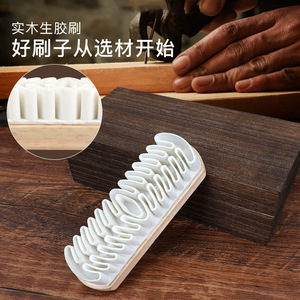 Brosses à chaussures en daim et en bois massif avec tête en caoutchouc pour nettoyer le cuir nubuck et les bottes de neige – Vente en gros - Product Image 4