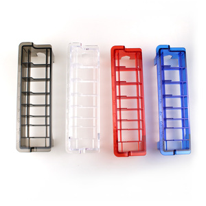 Boîte transparente universelle pour tondeuse à <span class=keywords><strong>cheveux</strong></span> 8 ou 10 grilles boîte de plateau pour tondeuse de barbier boîte de support de peigne - Product Image 2