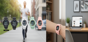 Montre connectée 41-43 mm avec écran LCD tactile, tracker d'activité, bracelet en silicone unisexe, étanche IPX7, forme ronde - Product Image 2