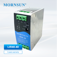 Module de redondance MORNSUN 40A sur rail DIN LIR40-40, module de découplage d'alimentation à double entrée 22-60VDC pour alimentation industrielle 24V 48V