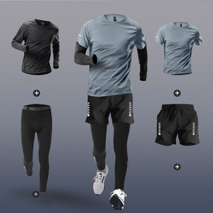 Logotipo personalizado Hombres Correr <span class=keywords><strong>Gimnasio</strong></span> y Deportes Chándal 4 Pc Hombres Athletic Gym Chándales para Hombres - Product Image 3