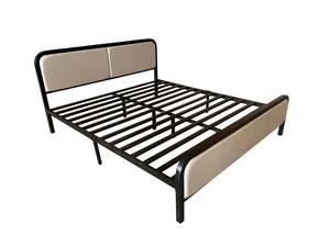 Marcos de cama de hierro con <span class=keywords><strong>cabecero</strong></span> de tapicería, nuevo diseño, <span class=keywords><strong>precio</strong></span> de fábrica, buena calidad - Product Image 4
