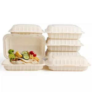 Emballage à emporter en forme de coquille 9*6, logo personnalisé OEM, boîte à hot-dogs, contenants jetables avec couvercles pour aliments, utilisables au micro-ondes - Product Image 3