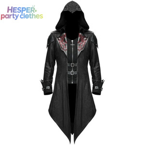 HESPER Halloween – Nouvelle veste médiévale rétro pour homme, motif européen et américain, tête de mort, unisexe, décontractée, design zombie - Product Image 2