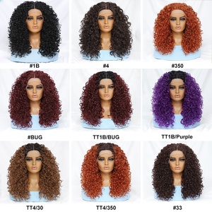 批发卷曲纽扣蕾丝假发合成单元5纤维流苏假发日本合成弹力感应合成假发 - Product Image 2