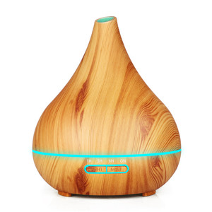 2025 difusor de aroma de aceite esencial ultrasónico 400ml difusor de Aroma de Control remoto eléctrico de grano de madera con CE RoHS - Product Image 2