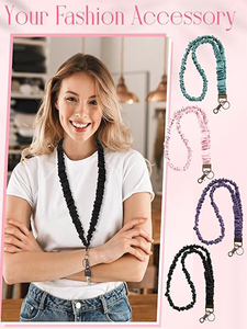 Bandeau à haute élasticité pour badges d'identification, lanière ajustée, lanière mignonne <span class=keywords><strong>de</strong></span> Keyneck, <span class=keywords><strong>porte</strong></span>-<span class=keywords><strong>porte</strong></span>-clés extensible pour dames - Product Image 6