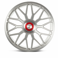 Jantes forgées en aluminium GEN-03 6061-T6 à rayons multiples avec enjoliveur central rouge pour Porsche 911, BMW M5, Audi RS5, Dodge Charger