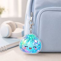 Lote al por mayor de llaveros acrílicos holográficos con diseño de estrella y dijes estéticos celestes