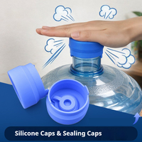 Bouchons de remplacement en silicone de 55 mm pour bidons d'eau de 5 gallons, sans BPA, de qualité alimentaire, réutilisables, étanches, à pression - Vente en gros