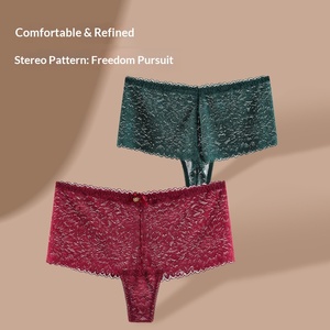 Nuevo Diseño, Tanga de Algodón para Mujer, Sexy, Antibacteriana, Floral, Transpirable, Cómoda, Tipo Bóxer Pequeño - Product Image 1