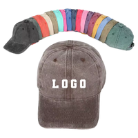 Casquette unisexe 100% coton Casquette de baseball brodée personnalisée 6 panneaux Design vintage non structuré Tissu lavé commun