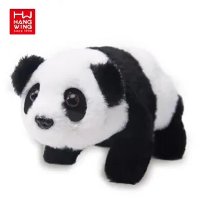 HW Mainan Elektrik Boneka Hewan Peliharaan Set Mainan Anak Bayi Dioperasikan dengan Baterai Hewan Berjalan Panda Mewah dengan Gonggongan