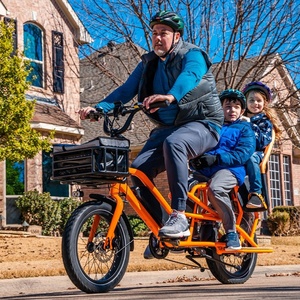 City Recreational 960WH 750W 20*3,0 Bicicleta de batería eléctrica de asiento largo con asiento para niños - Product Image 1