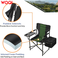 WOQI best-seller Chaise de camping pliante portable d'extérieur avec table d'appoint et réfrigérateur