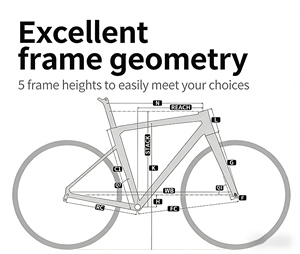 Cadre de vélo de <span class=keywords><strong>route</strong></span> en alliage d'aluminium Zhuite G2 avec fourche avant en fibre de carbone, compatible gravel et cross-country, style <span class=keywords><strong>axe</strong></span> <span class=keywords><strong>traversant</strong></span> - Product Image 6