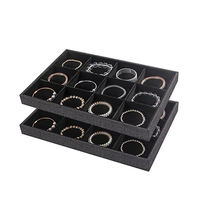 Présentoir de comptoir pour bijoux : plateau pour bagues, bracelets, breloques, colliers et bustes à bijoux